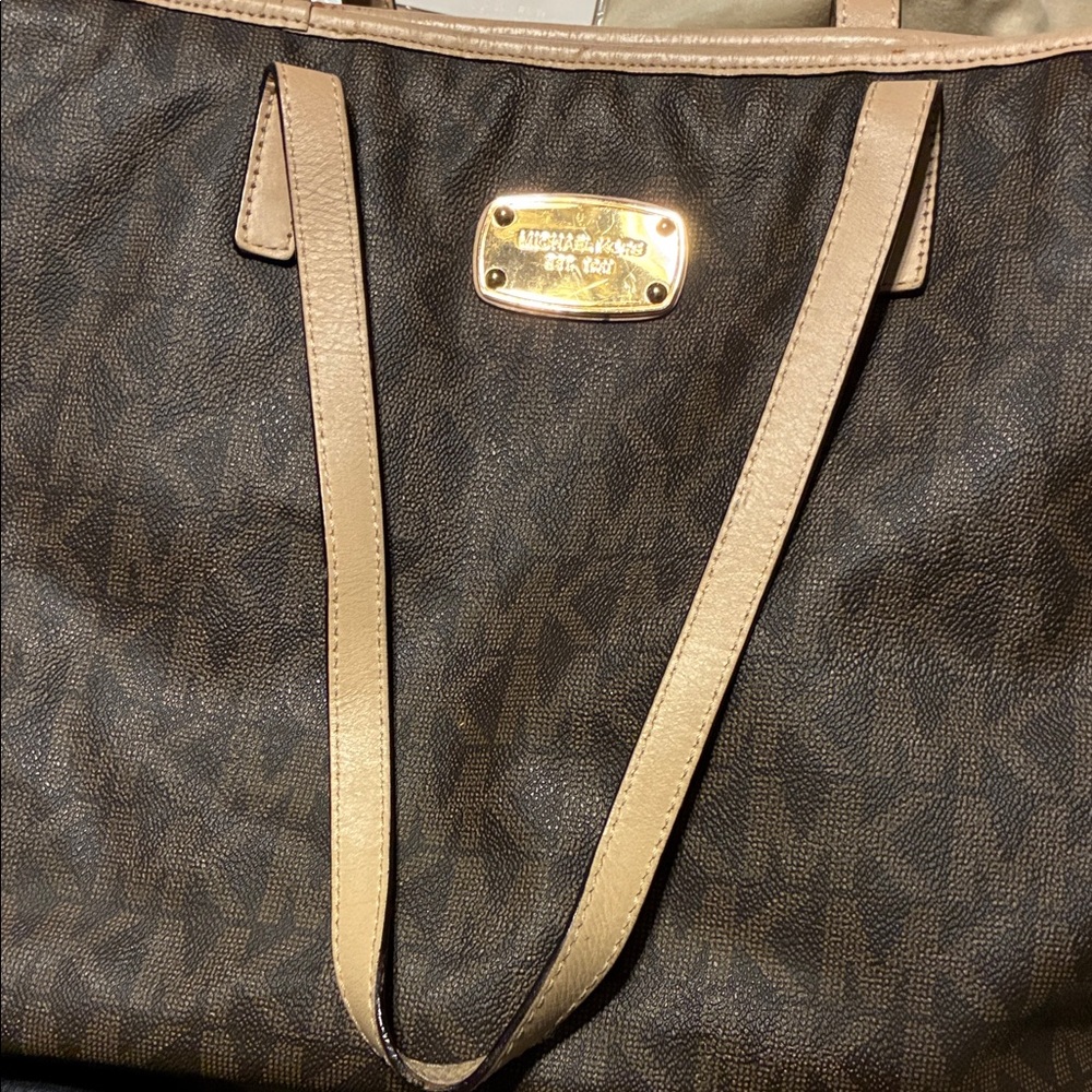 Michael Kors Project Dark Brown and Tan Tote